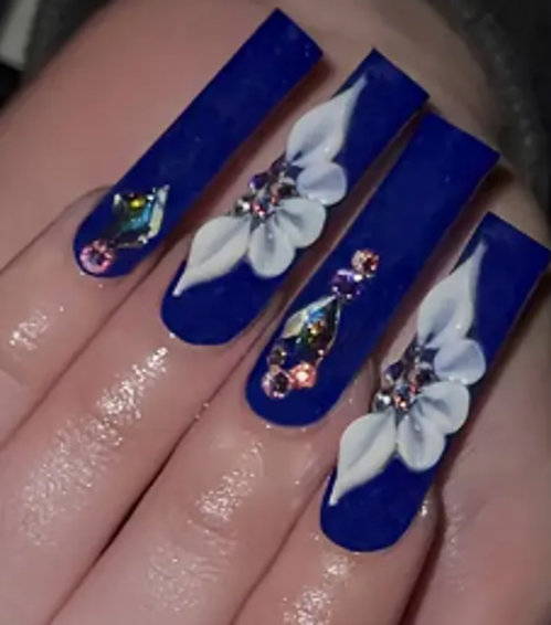 Blue lotus Press-On Nails