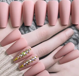 Classy Glam Matte Pink Press-On Nail Set