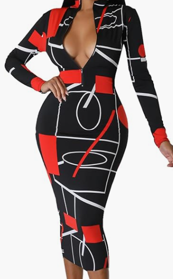 Paint the town Red Bodycon