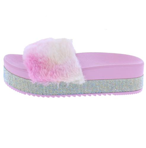 Fuzzy Cotton Candy Sandals