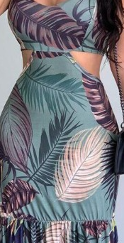 Bamboo Goddess Cutout Maxi Dress
