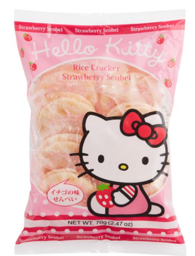 Hello Kitty Strawberry Rice Crackers 2pk
