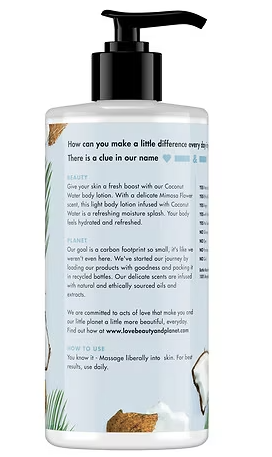 Coconut Hydration Body Lotion  by Love Beauty Planet 13oz