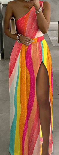 Pixie Candy Striped Maxi Dress